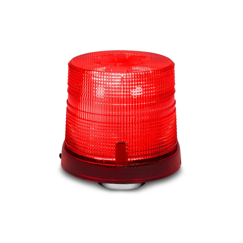 Spire 200 LED Beacon - Magnet Mount, Accessory Plug, Single-color, Short, Red LEDs, Red Dome