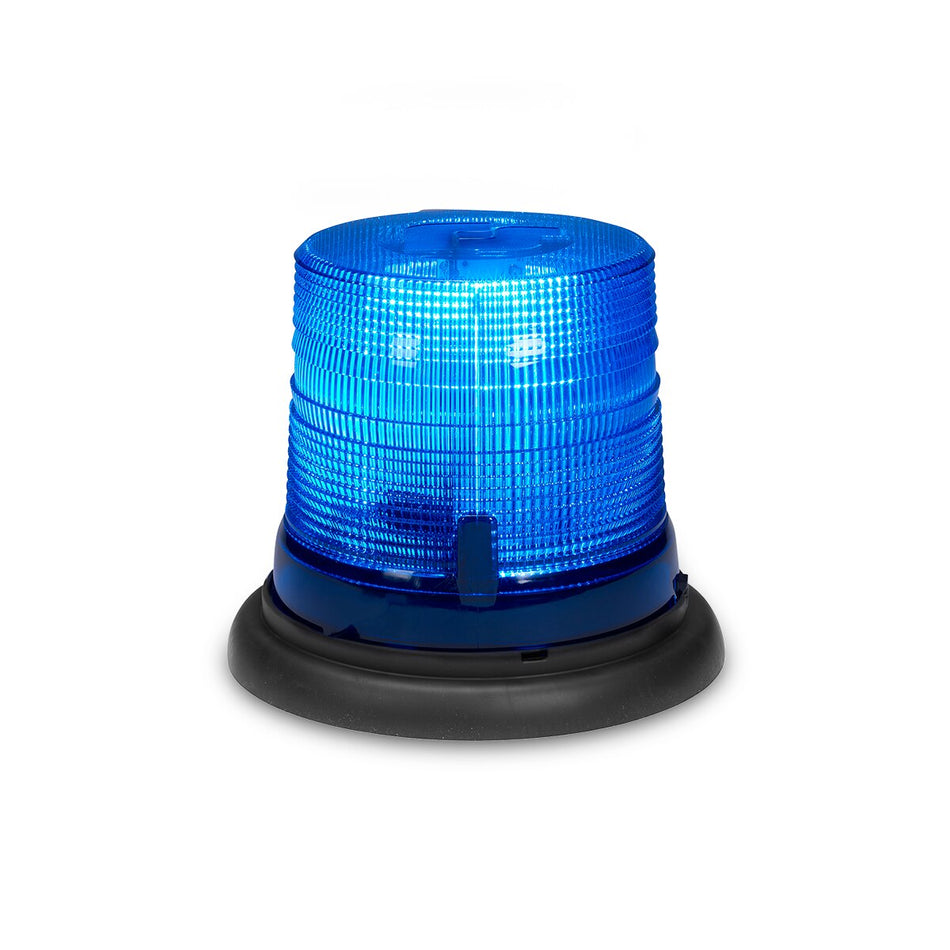 Spire 200 LED Beacon - Suction-cup Magnet Mount, Accessory Plug, Single-color, Short, Blue LEDs, Blue Dome