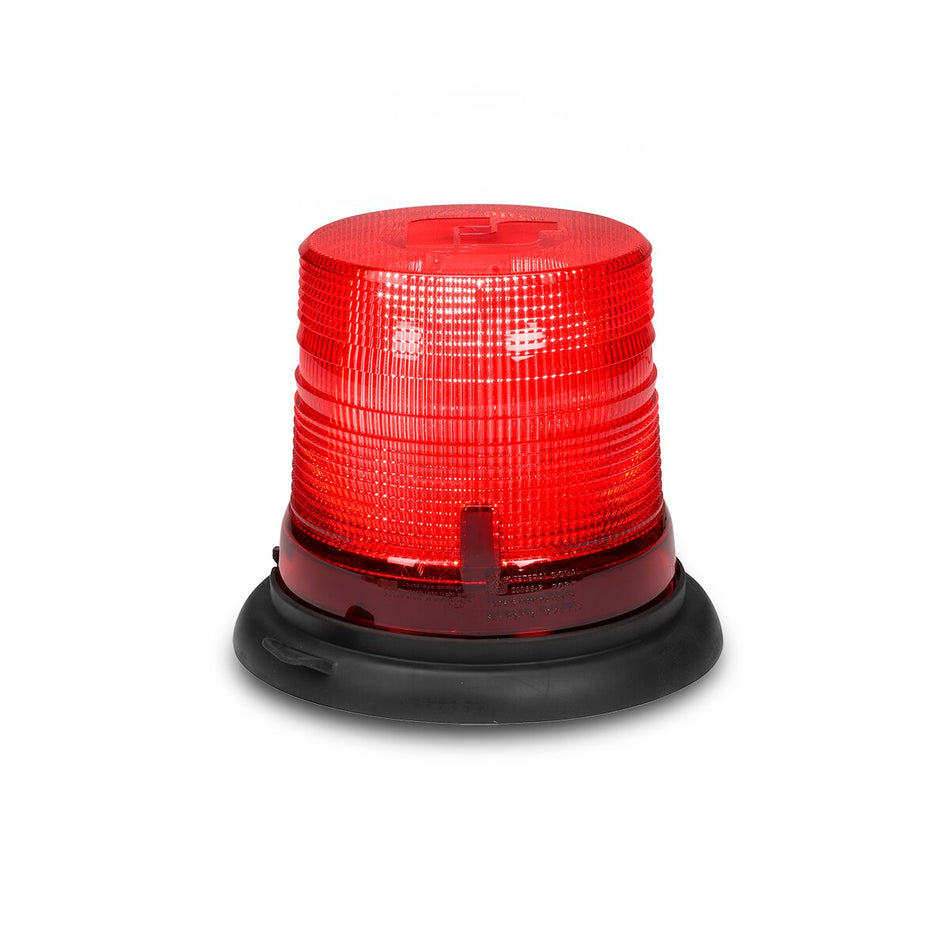 Spire 200 LED Beacon - Suction-cup Magnet Mount, Accessory Plug, Single-color, Short, Red LEDs, Red Dome