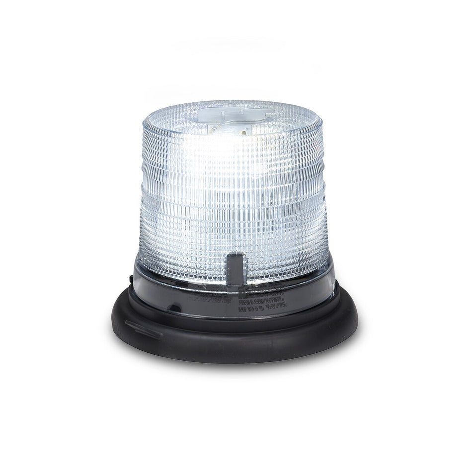 Spire 200 LED Beacon - Suction-cup Magnet Mount, Accessory Plug, Single-color, Short, White LEDs, Clear Dome