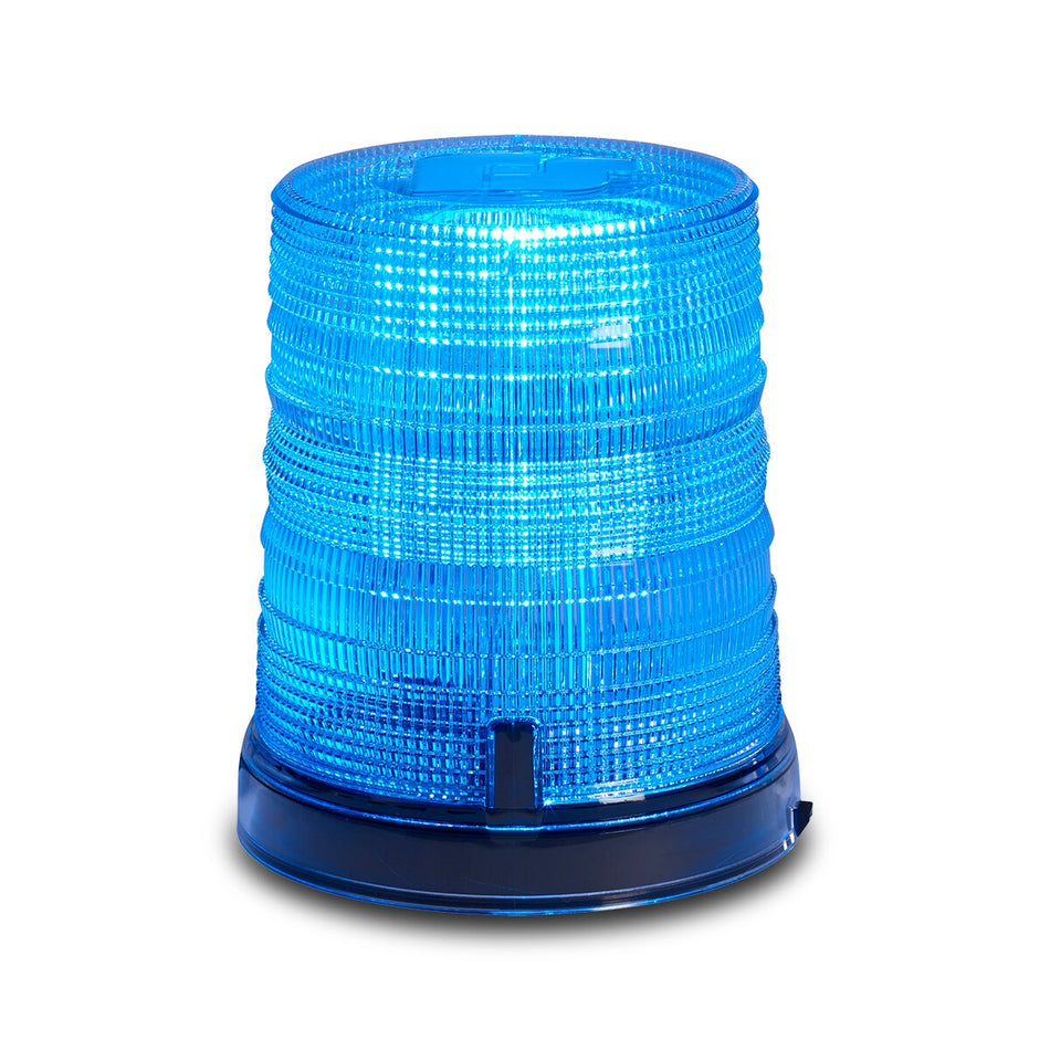 Spire 200 LED Beacon - 1-inch Pipe Mount, Single-color, Tall, Blue LEDs, Blue Dome