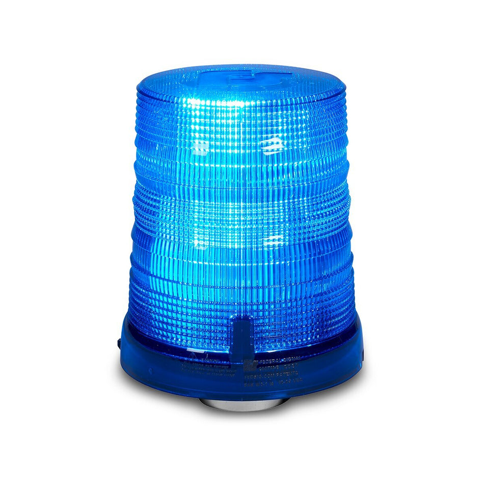 Spire 200 LED Beacon - Magnet Mount, Accessory Plug, Single-color, Tall, Blue LEDs, Blue Dome