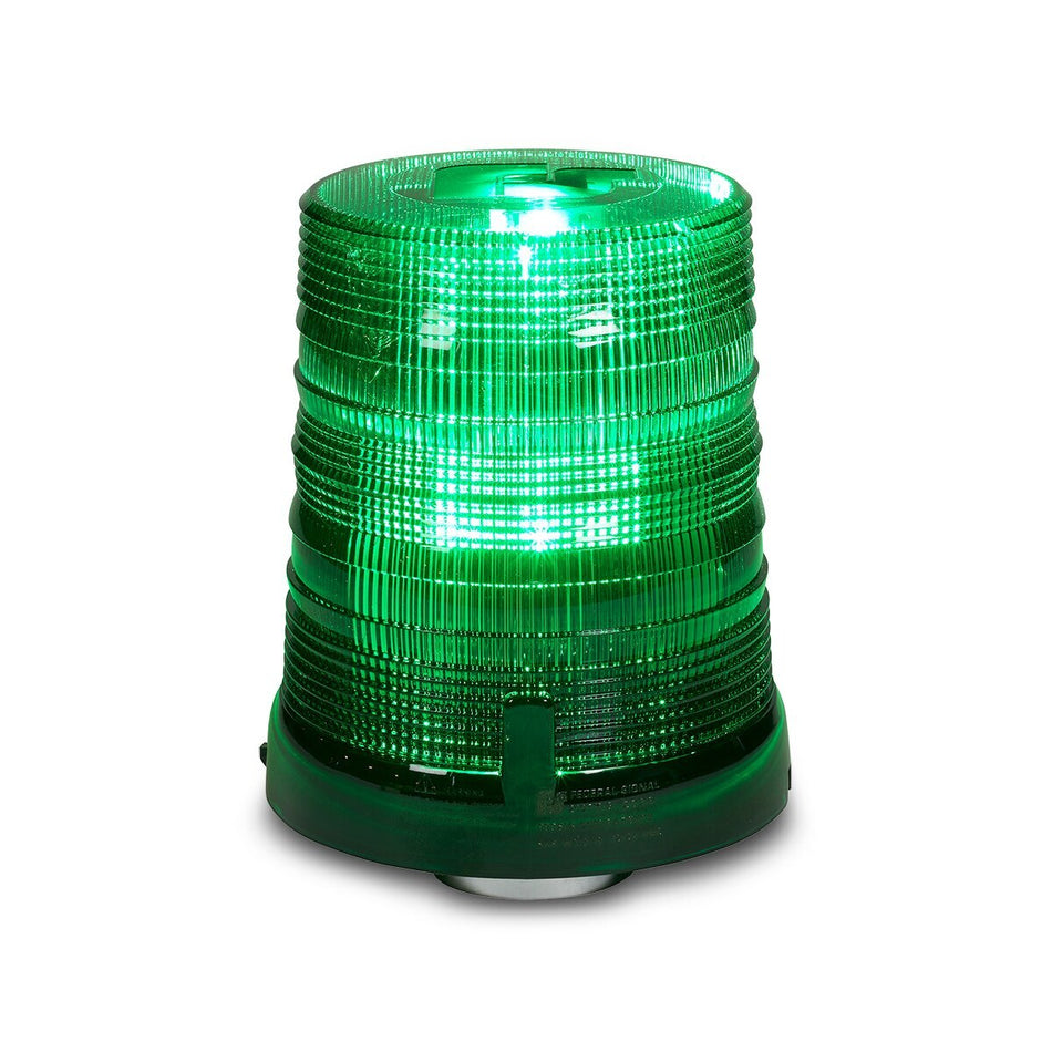 Spire 200 LED Beacon - Magnet Mount, Accessory Plug, Single-color, Tall, Green LEDs, Green Dome