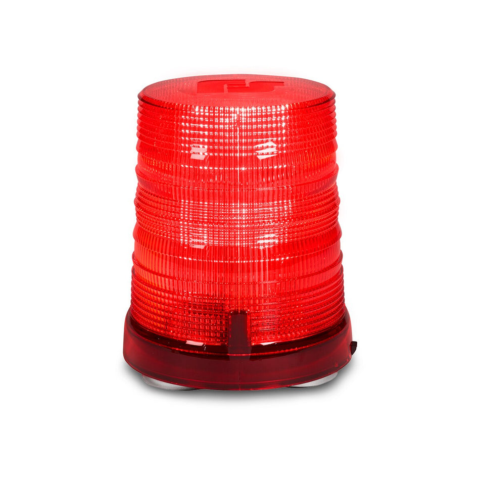 Spire 200 LED Beacon - Magnet Mount, Accessory Plug, Single-color, Tall, Red LEDs, Red Dome