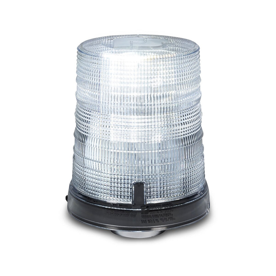 Spire 200 LED Beacon - Magnet Mount, Accessory Plug, Single-color, Tall, White LEDs, Clear Dome