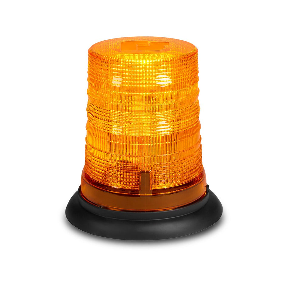 Spire 200 LED Beacon - Suction-cup Magnet Mount, Accessory Plug, Dual-color, Tall, Amber/Blue LEDs, Clear Dome