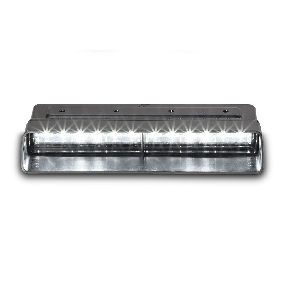 Xstream Interior Warning Light - Dual-head, Tri-color, Blue/Red/White LEDs, Wire Leads